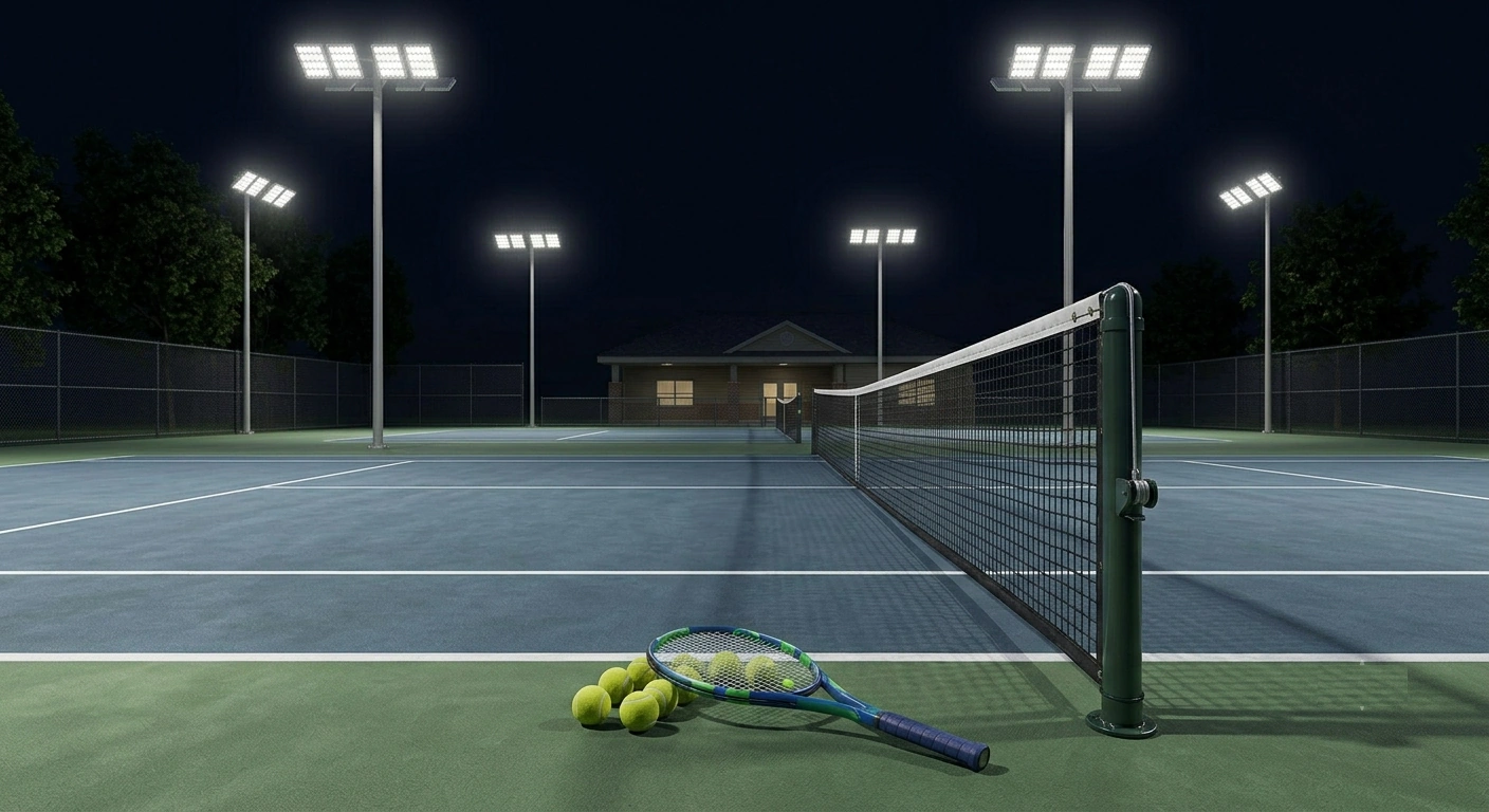 LED tennis court lights for a Naples Florida outdoor court
